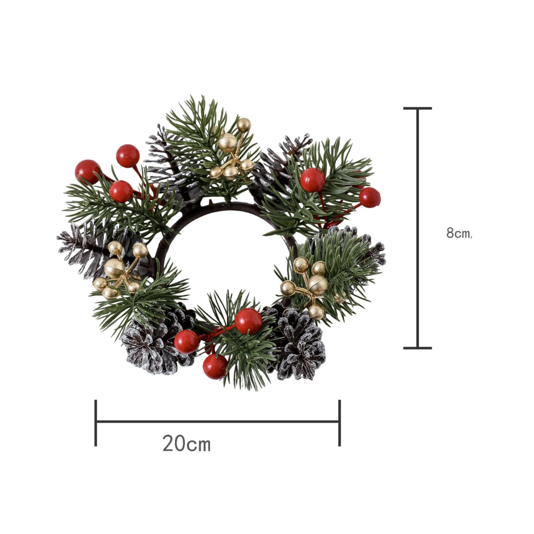 Centre de Table Couronne Baies Rouges Classe