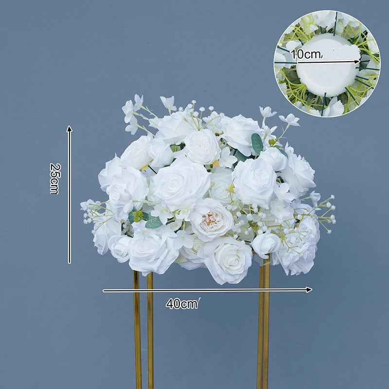 Centre de Table Mariage Blanc 40 cm