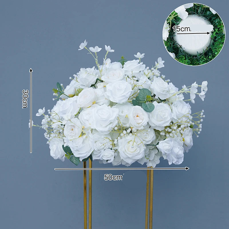 Centre de Table Mariage Blanc 50 cm