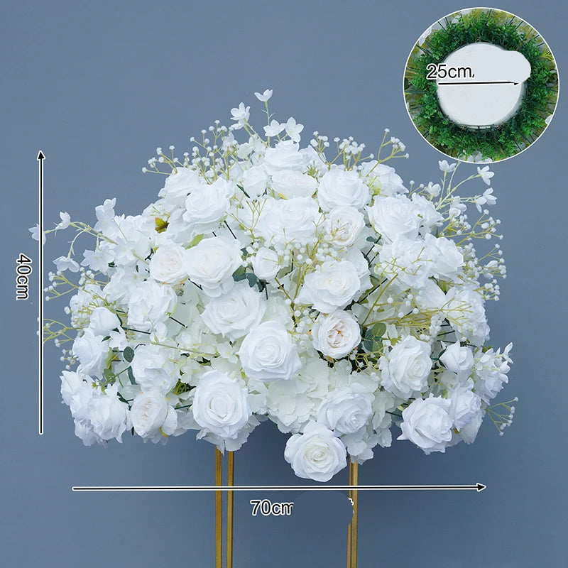 Centre de Table Mariage Blanc 70 cm