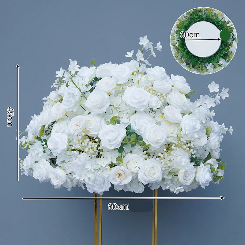 Centre de Table Mariage Blanc 80 cm