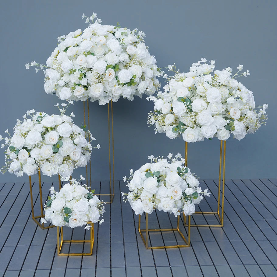 Centre de Table Mariage Blanc Raffiné