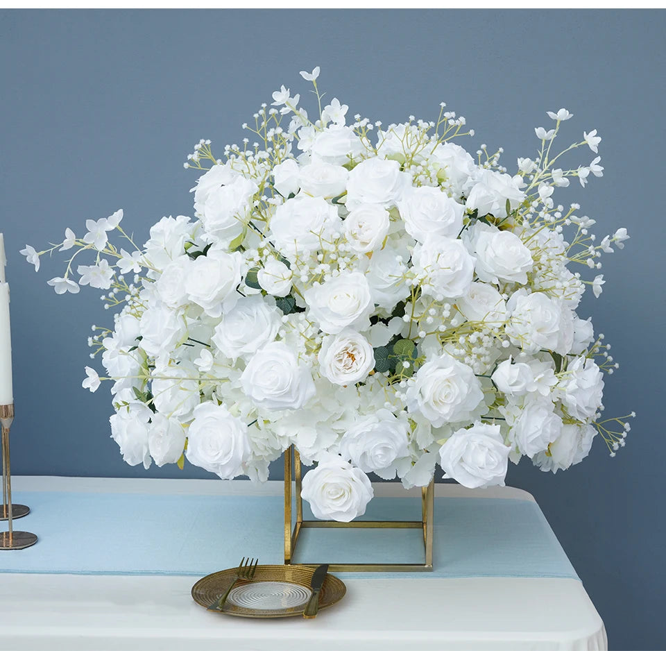 Centre de Table Mariage Blanc chic