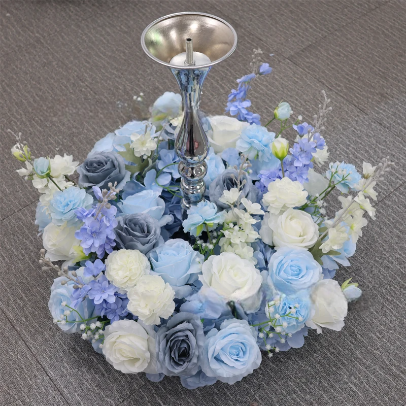 Centre de Table Mariage Bleu Design