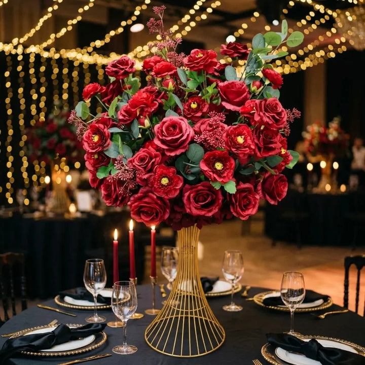 Centre de Table Rose Rouge Design