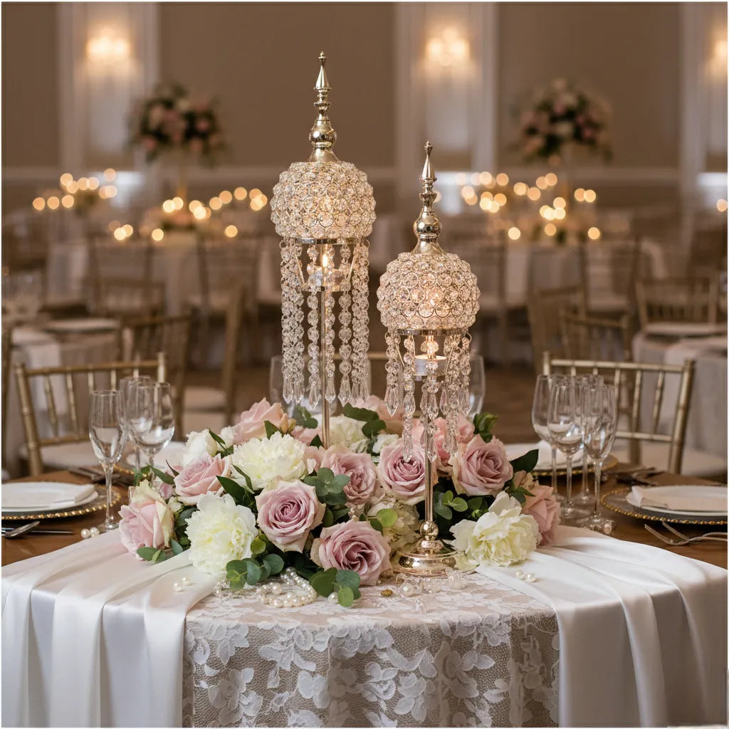 Centre de Table en Cristal Mariage