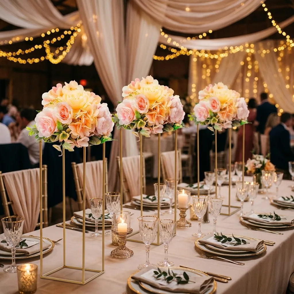 Centre de table Doré Mariage luxe Design