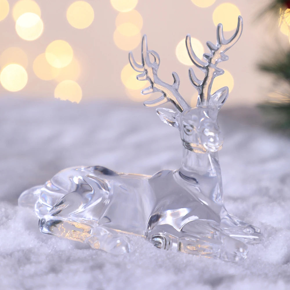 Cerf Décoratif Noël en Cristal