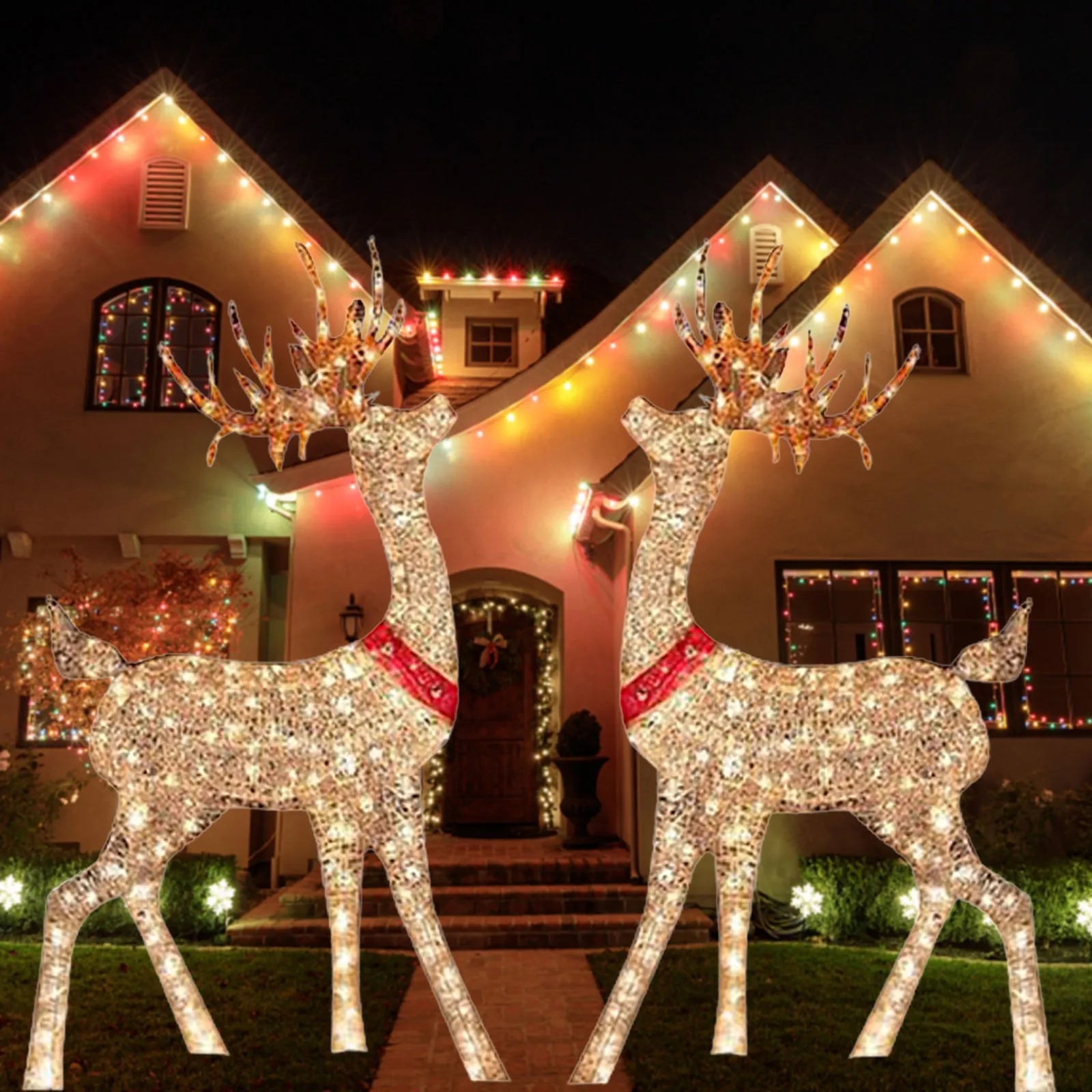 Cerf Mignon Lumineux Noël