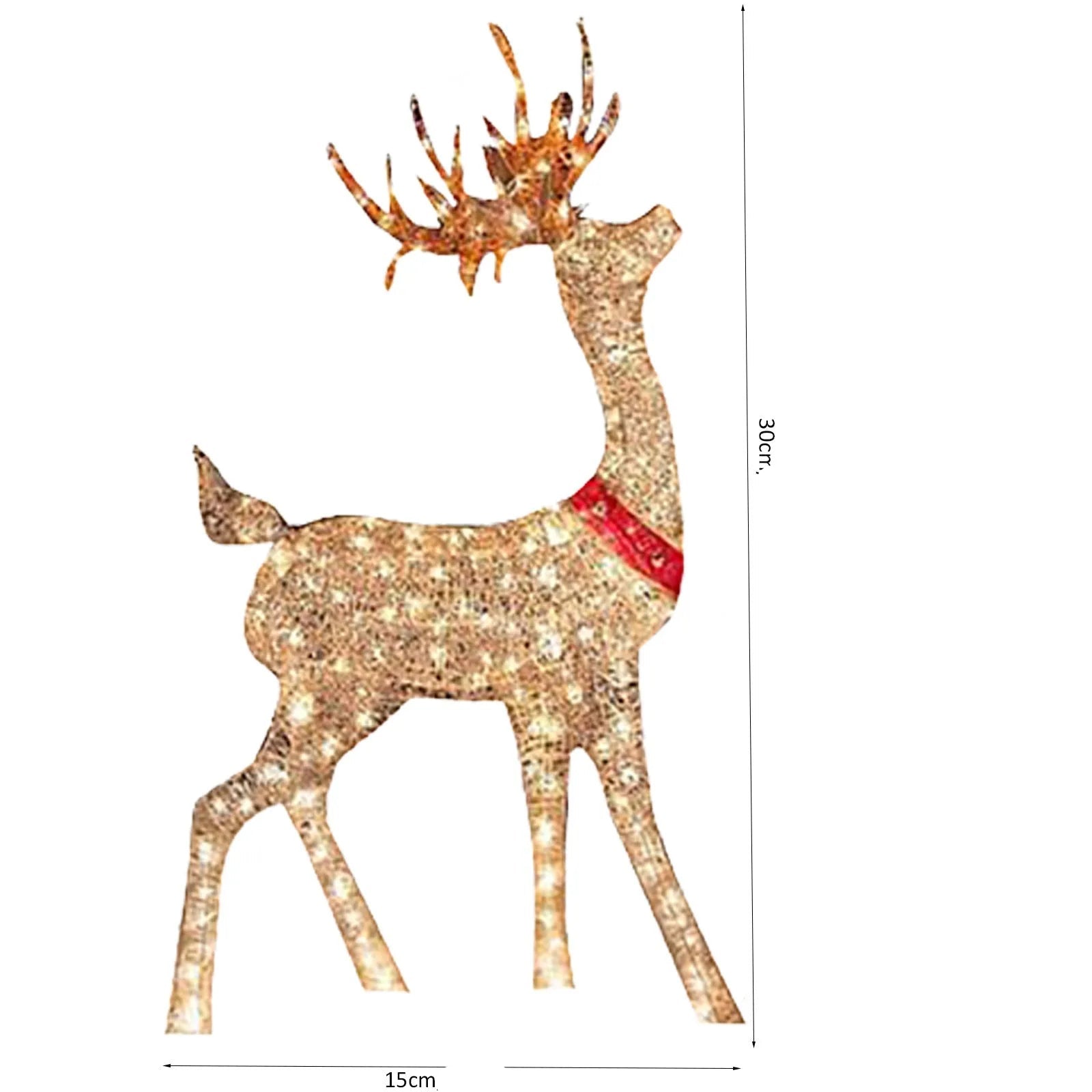 Cerf Mignon Lumineux Noël chic