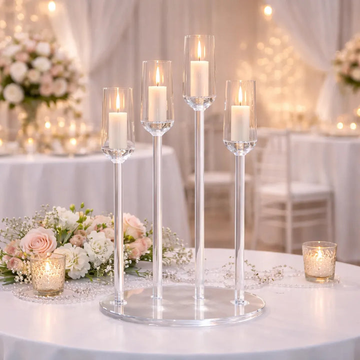 Chandelier 5 Bras en Acrylique