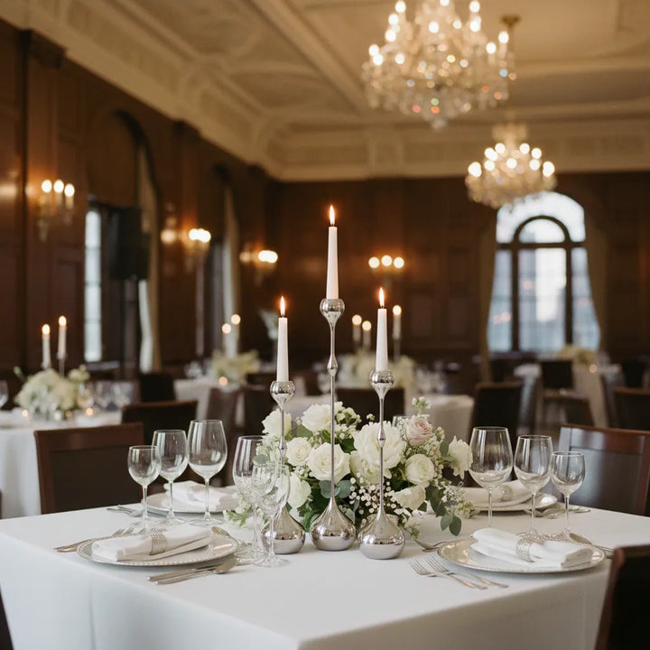 Chandelier Mariage Argenté élégant