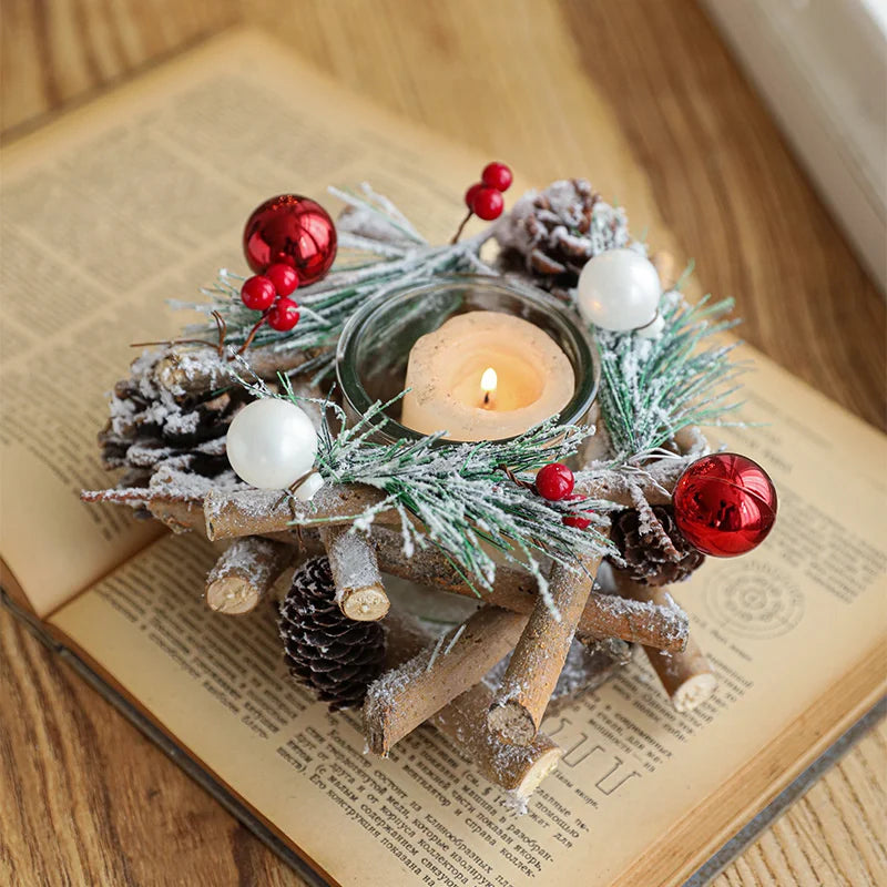 Chandelier en Bois Noël pour la Table