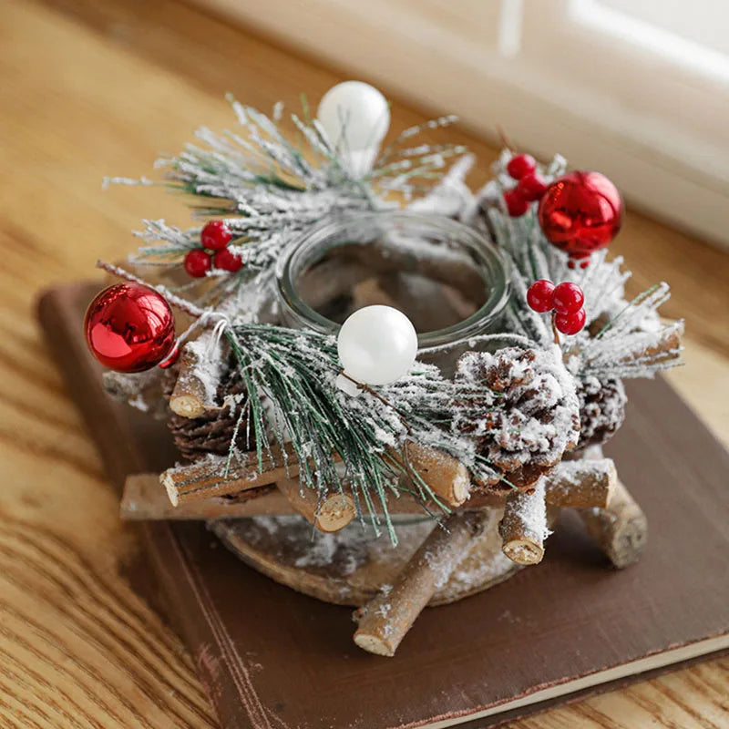 Chandelier en Bois Noël pour la Table Original