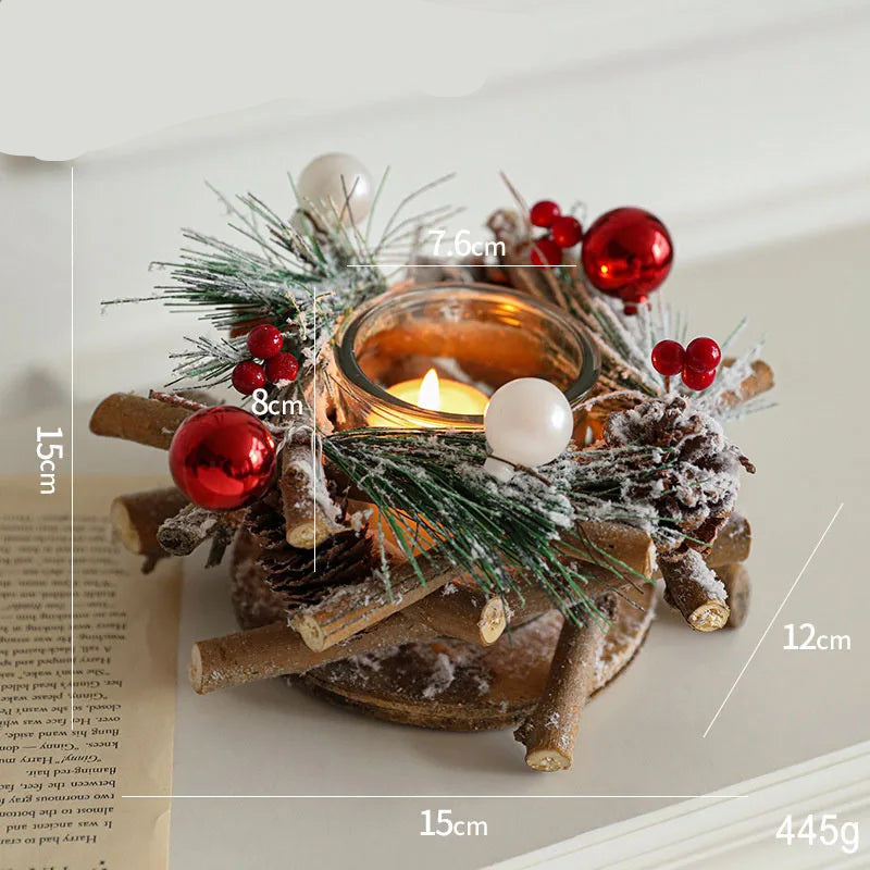 Chandelier en Bois Noël pour la Table Unique