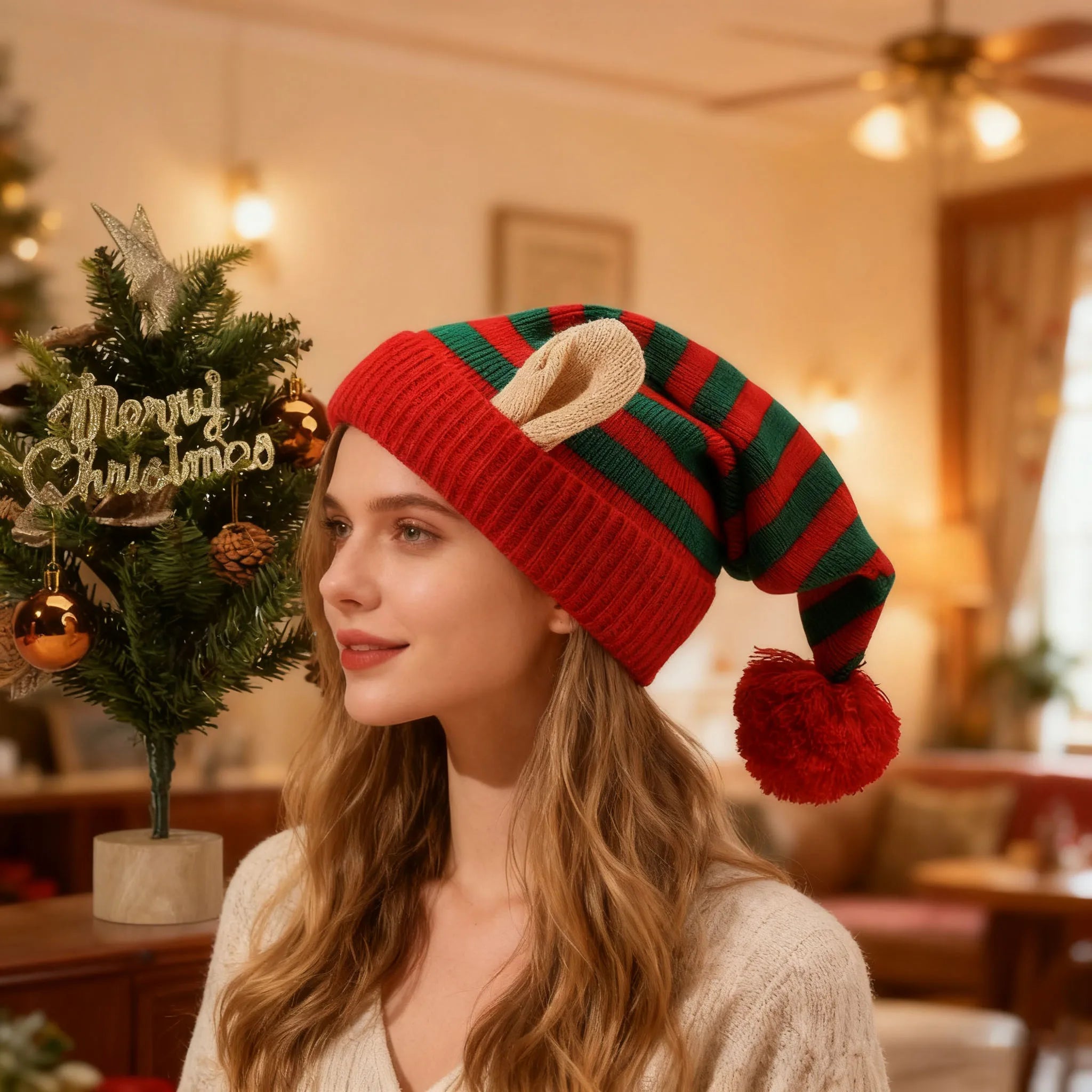 Chapeau de Noël à Oreilles humoristique