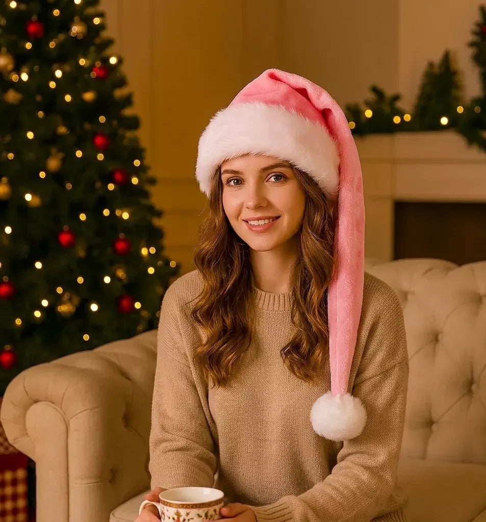 Chapeau de Noël Rose Design Original