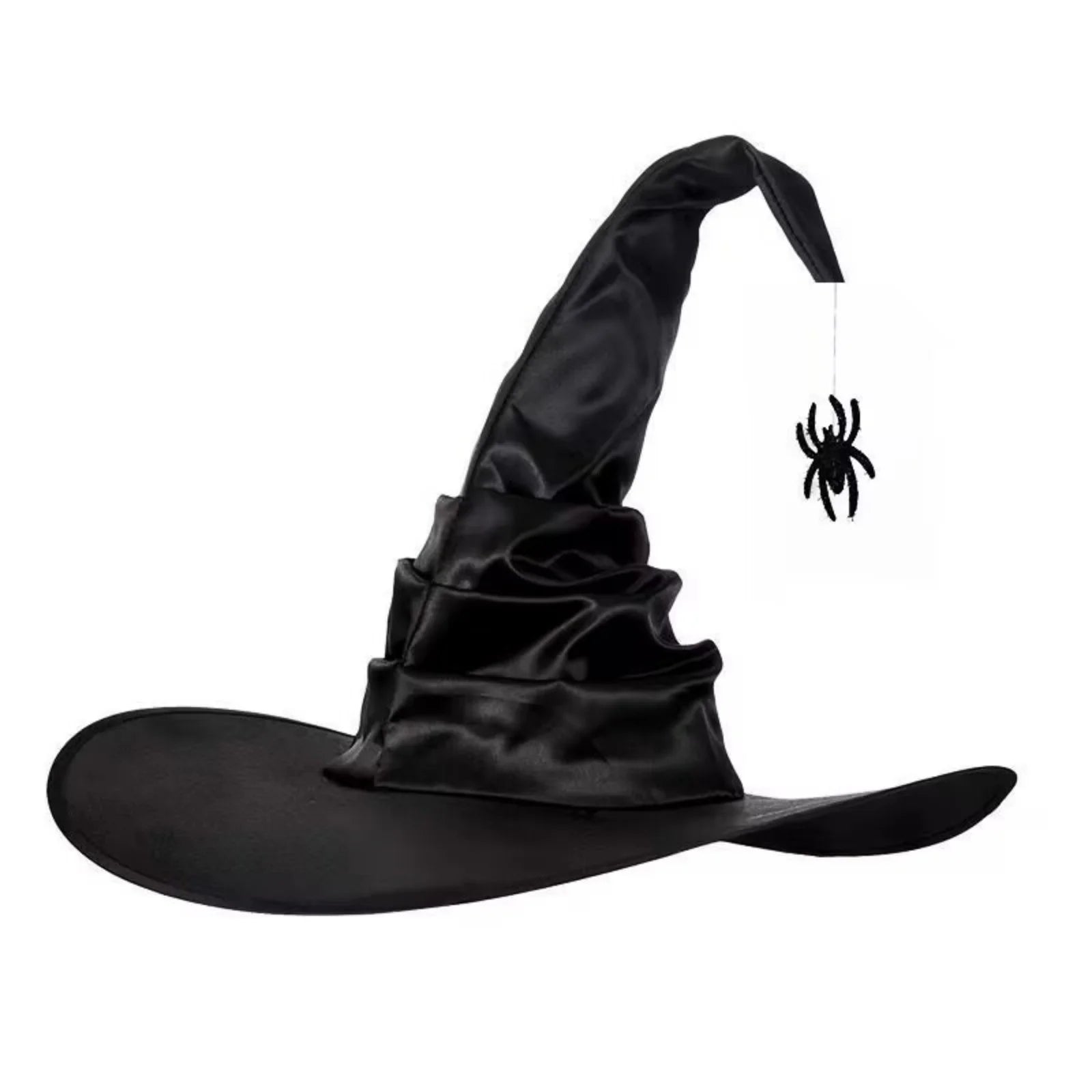 Chapeau de Sorcière Noir à Araignée Design