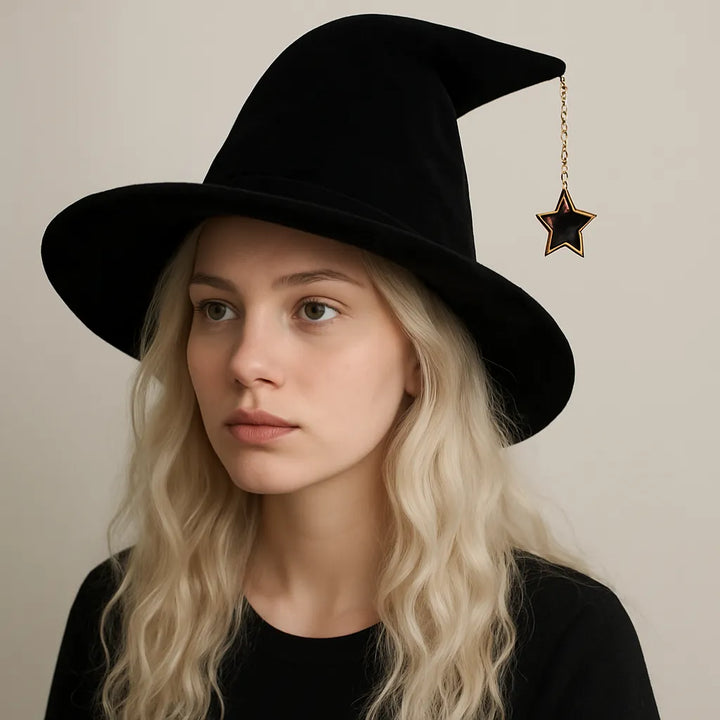 Chapeau de Sorcière Noir Elégant
