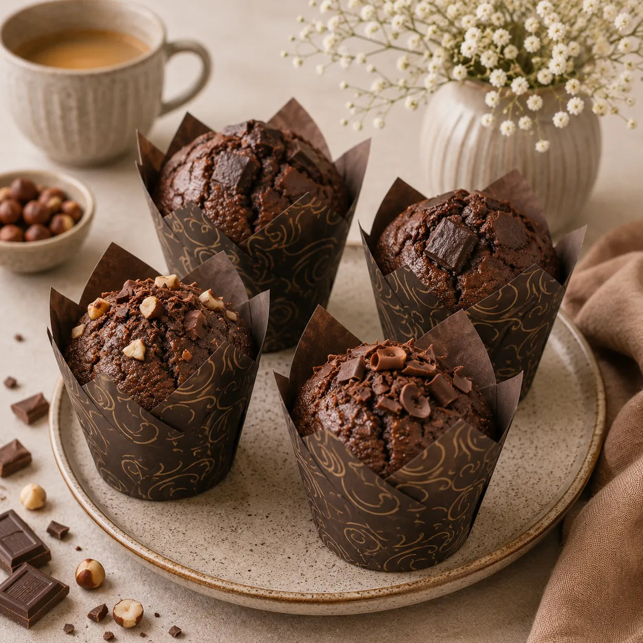 Caissette Cupcake Marron Design