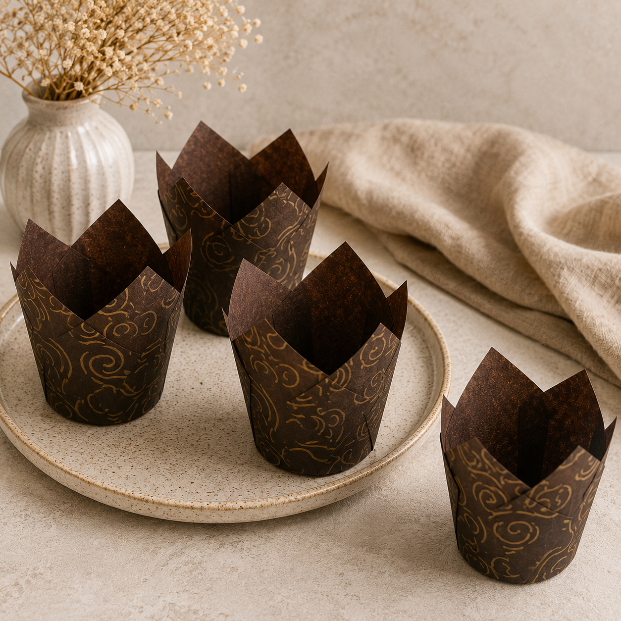 Caissette Cupcake Marron Design