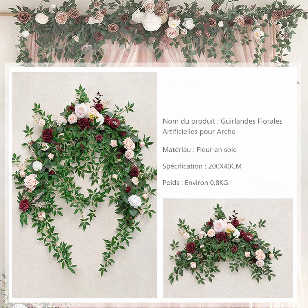 Guirlande de Fleurs Décorative d’Arche Mariage