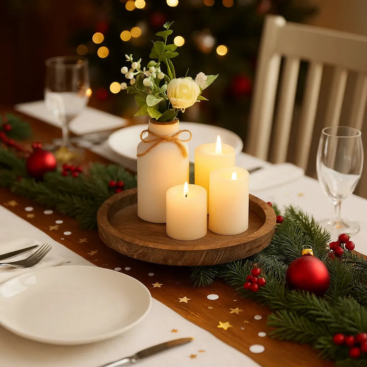 Plateau en Bois Design pour Centre de Table