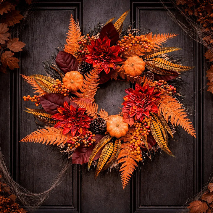 Couronne de Feuilles Halloween Design