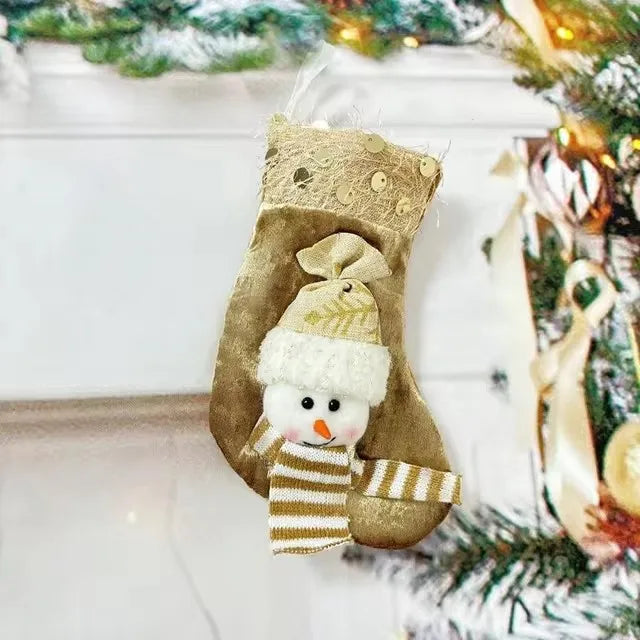 Chaussette Noël Bonhomme de Neige