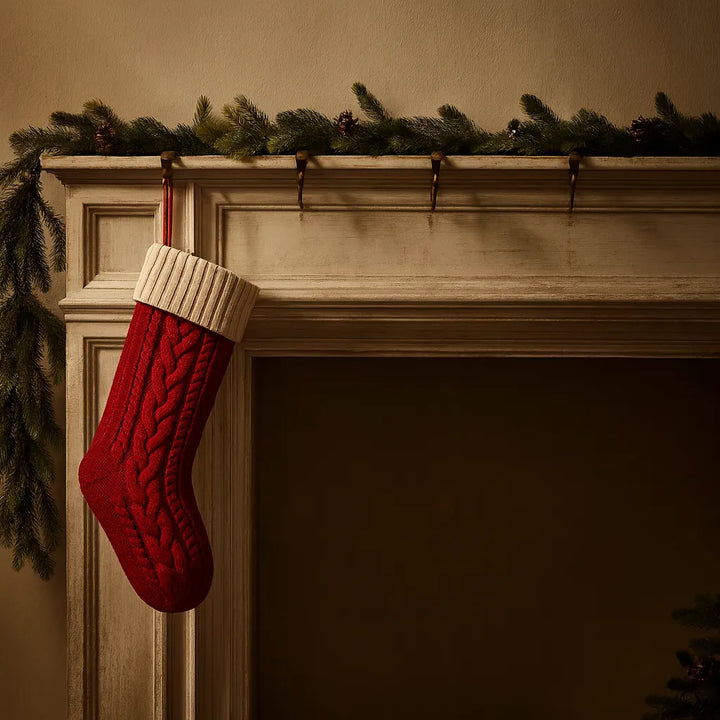 Chaussette Noël Rouge et Blanc.