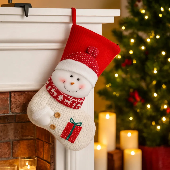 Chaussette Noël XXL Bonhomme de Neige.