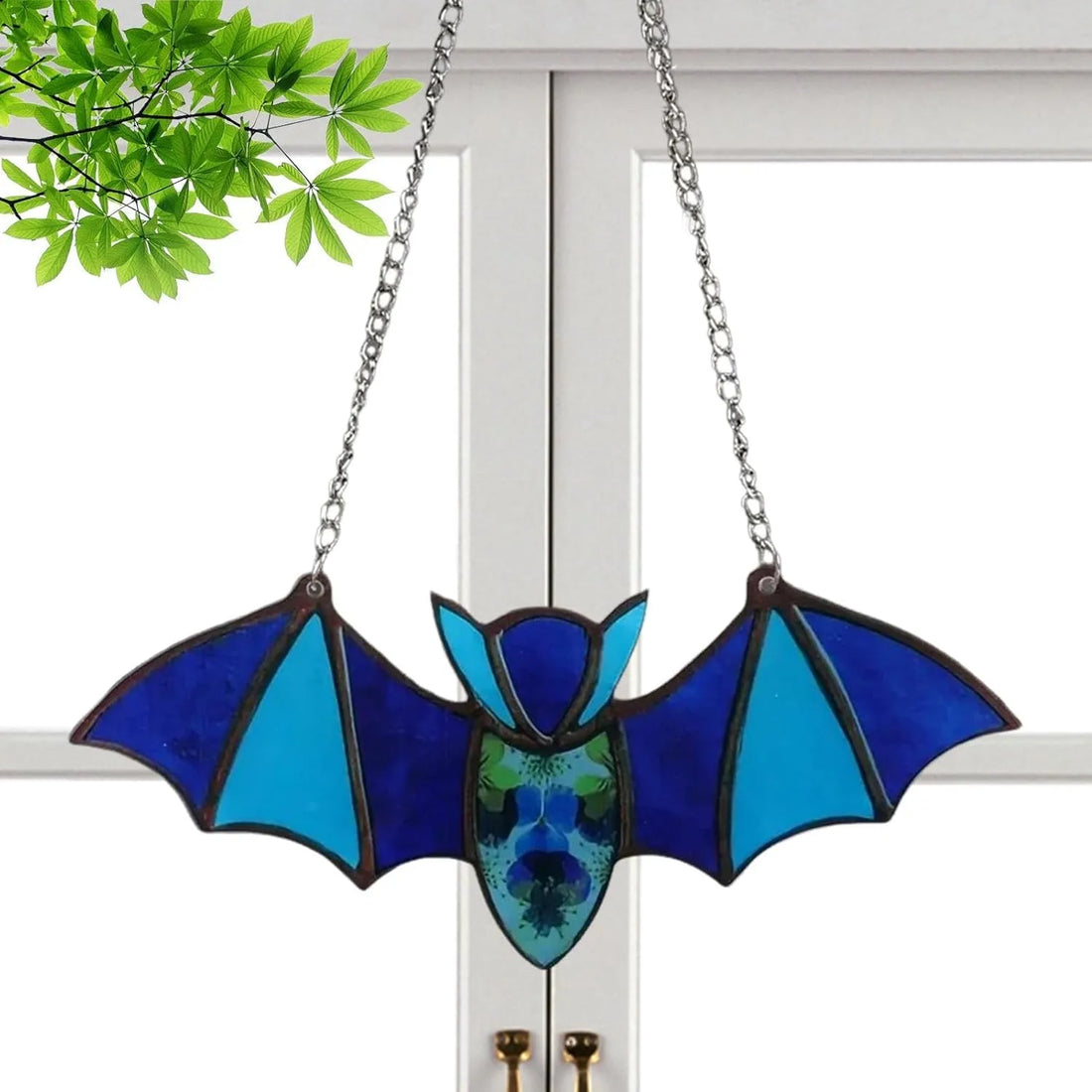 Chauve-souris bleue en acrylique.