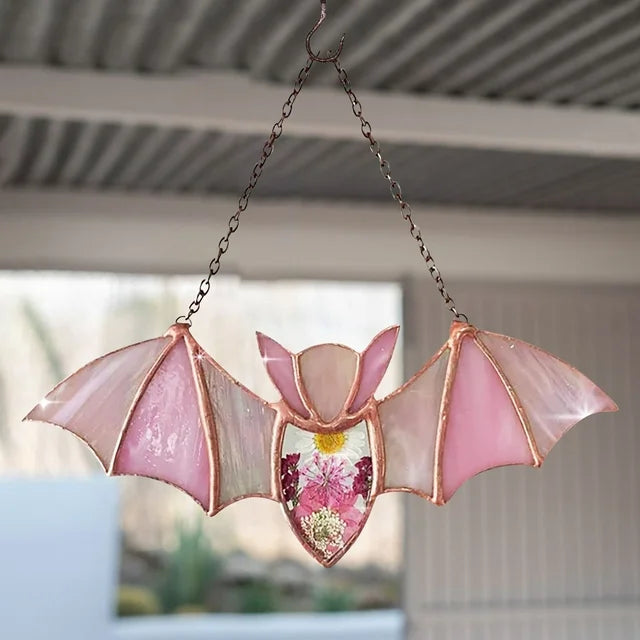 Chauve-souris design rose à suspendre.