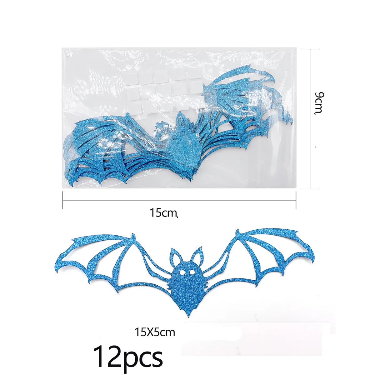 Chauves-souris 3D Muraux Bleus Uniques