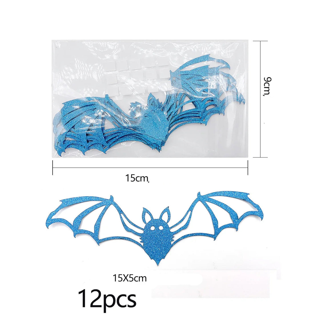 Chauves-souris 3D Muraux Bleus Uniques