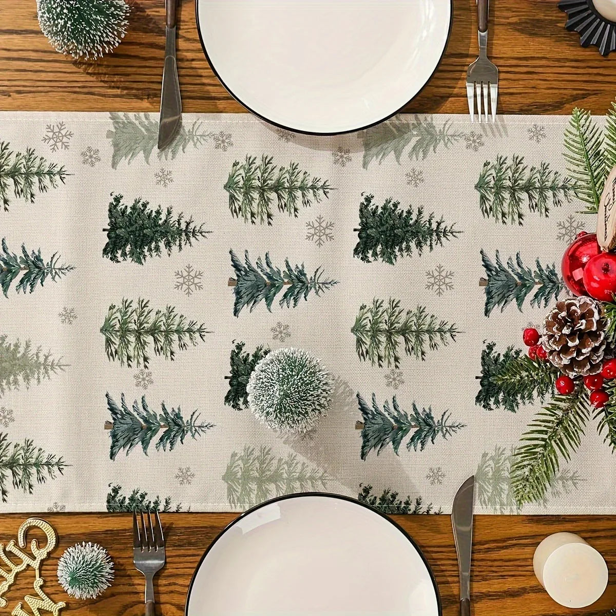 Chemin de Table Arbre de Noël Festif