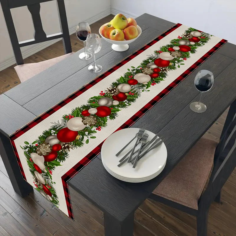 Chemin de Table Blanc Noël