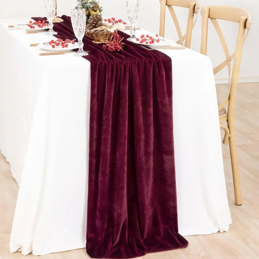 Chemin de Table Bordeaux pour Mariage Chic