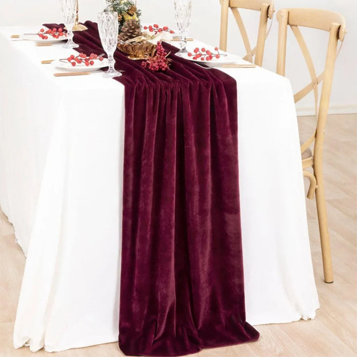 Chemin de Table Bordeaux pour Mariage Chic