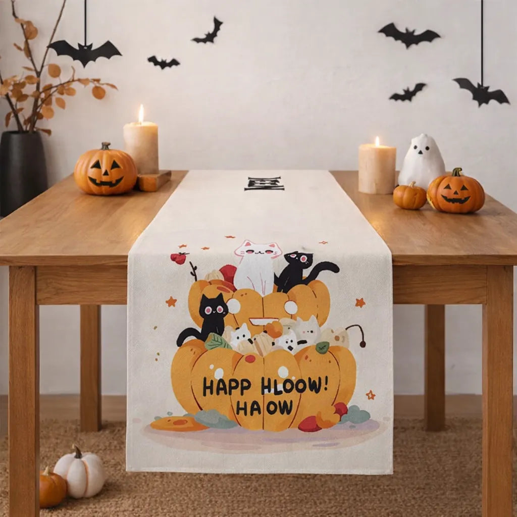 Chemin de Table Halloween Cartoon