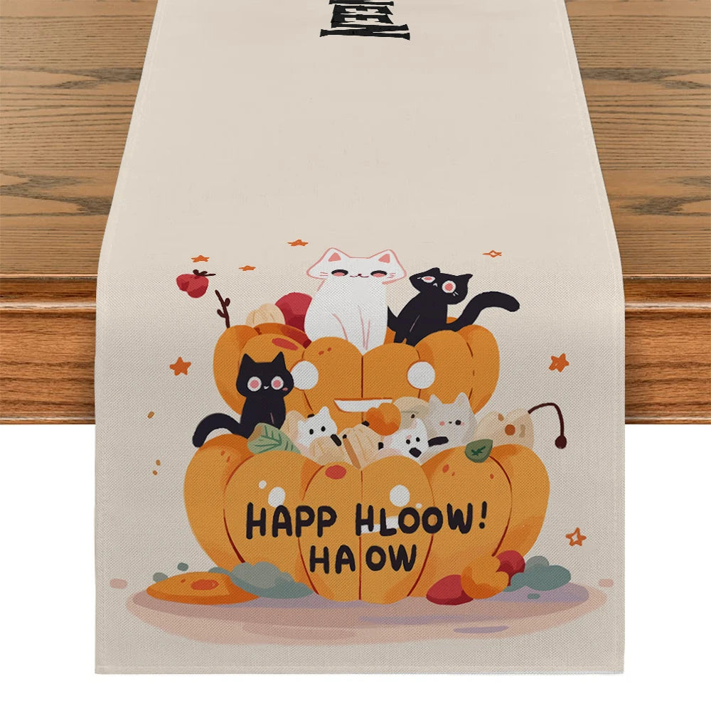 Chemin de Table Halloween Cartoon Chic