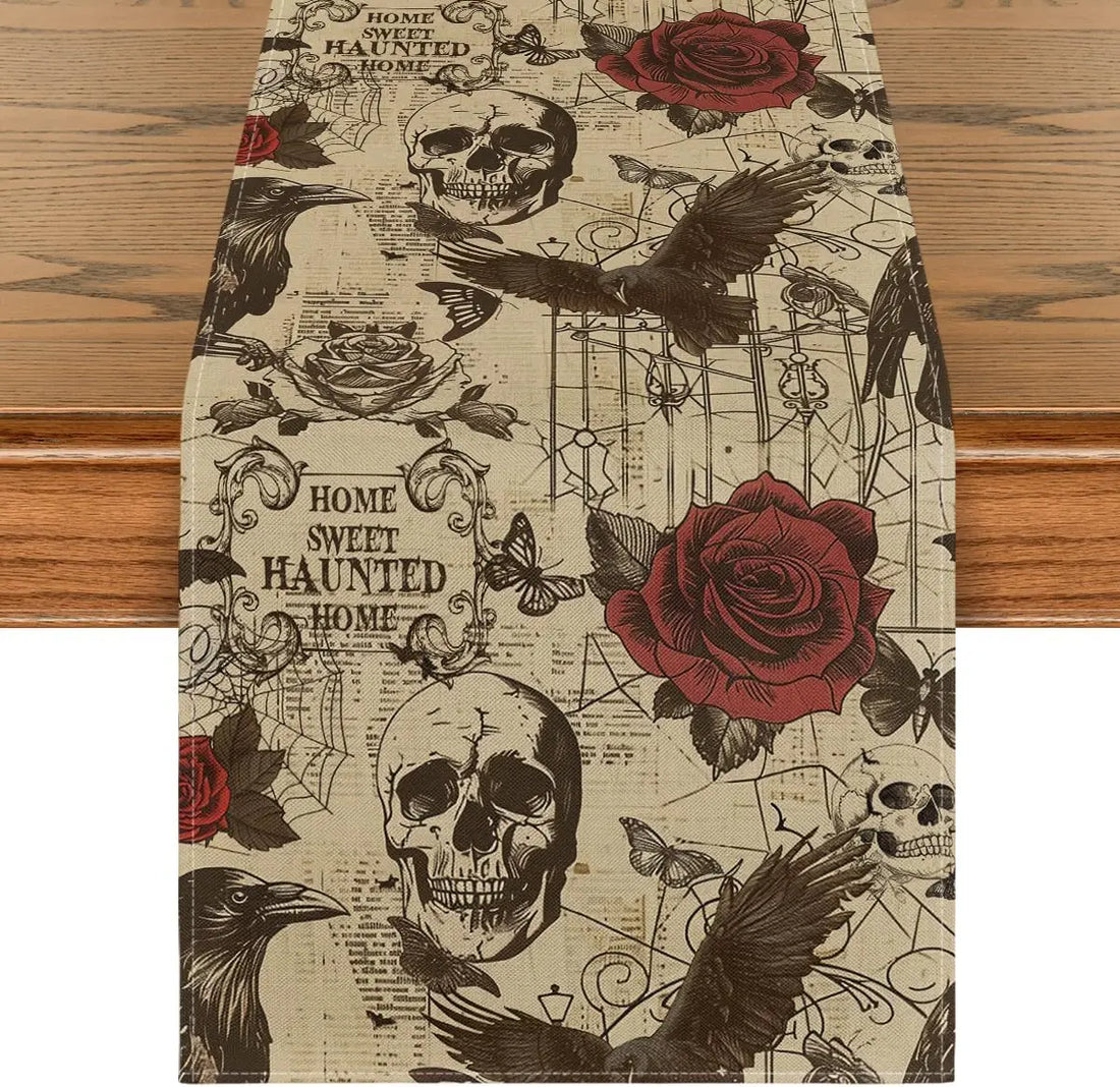 Chemin de Table Halloween Vintage stylé