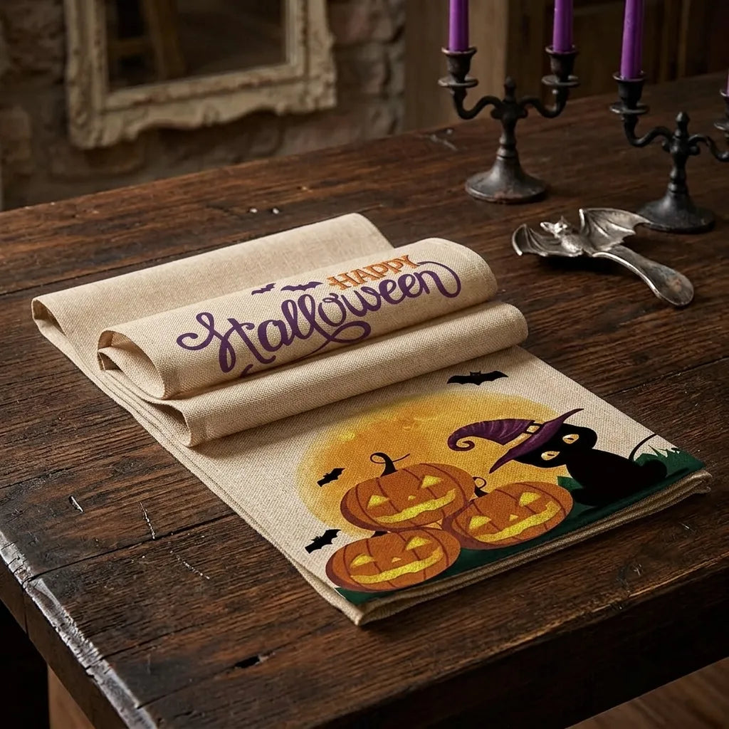 Chemin de Table Happy Halloween Minimaliste