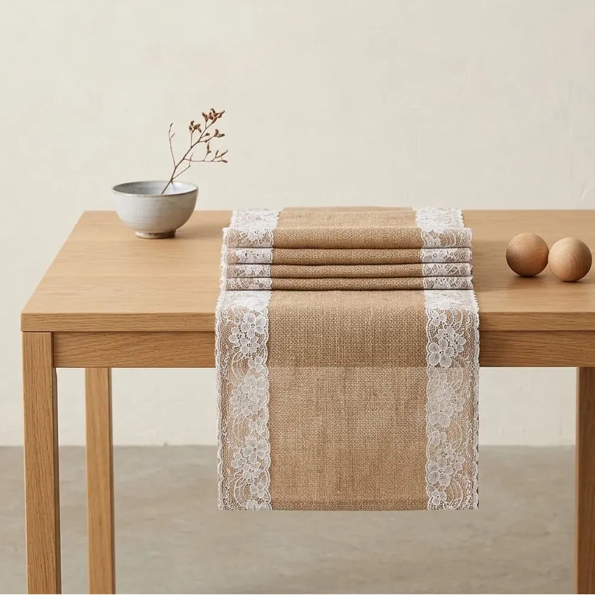 Chemin de Table Mariage Champêtre Minimaliste