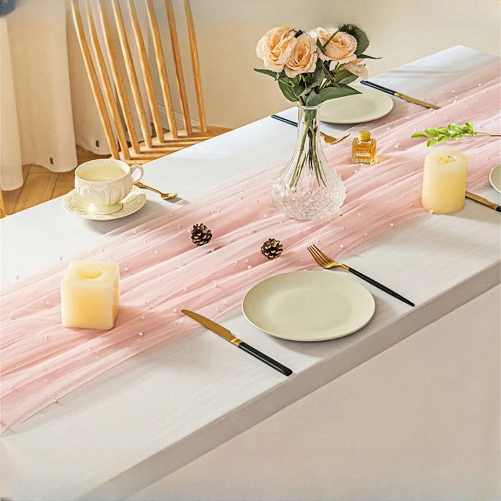 Chemin de Table Mariage Rose Harmonieux