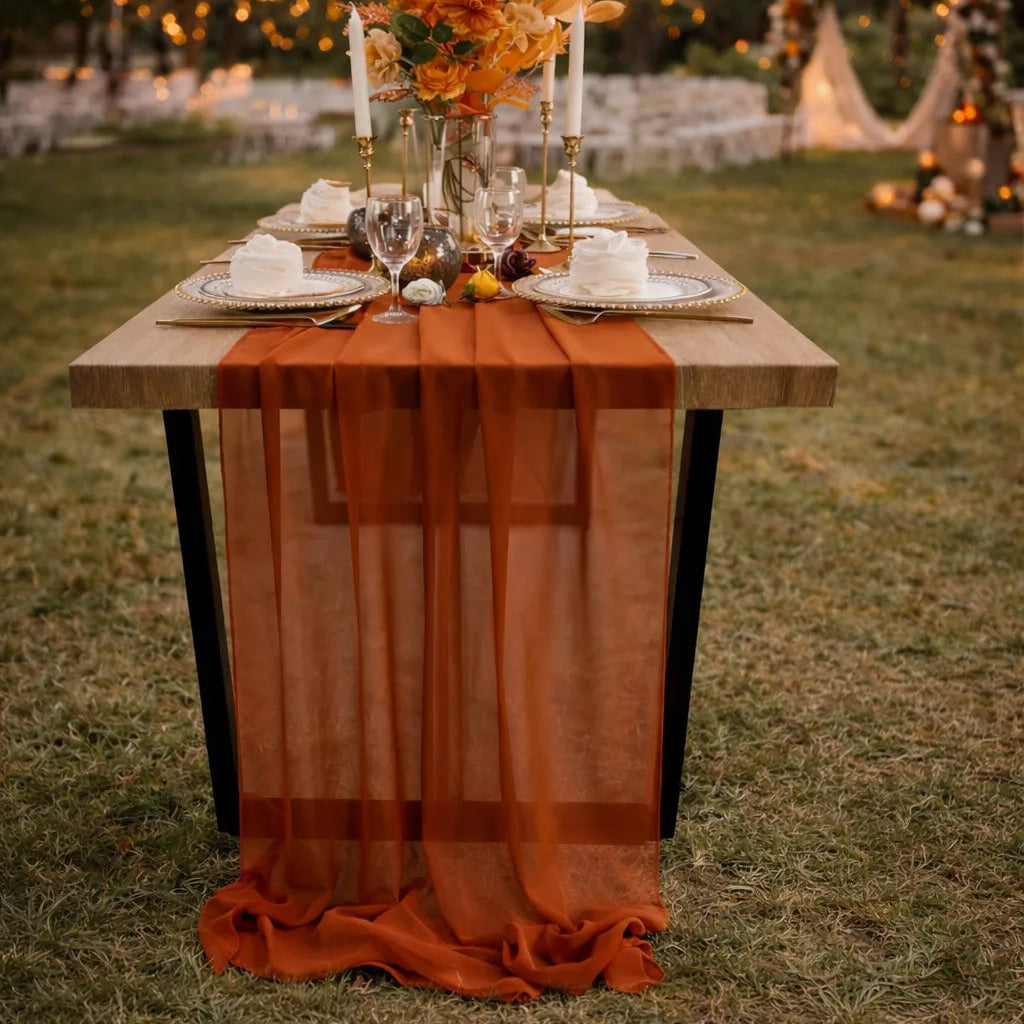 Chemin de Table Mariage Terracotta