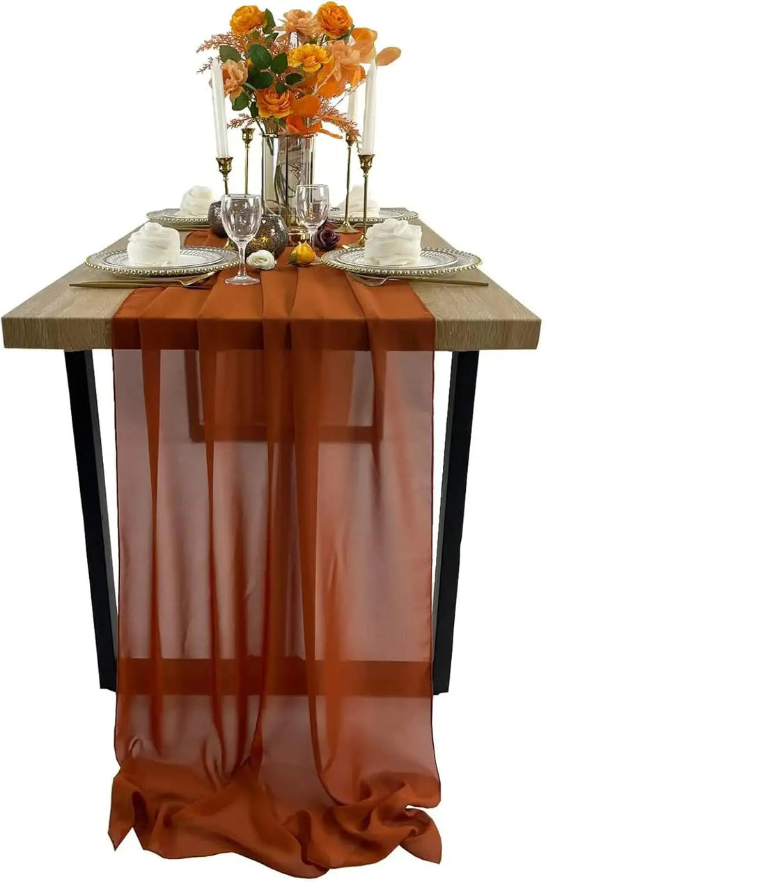 Chemin de Table Mariage Terracotta Chic
