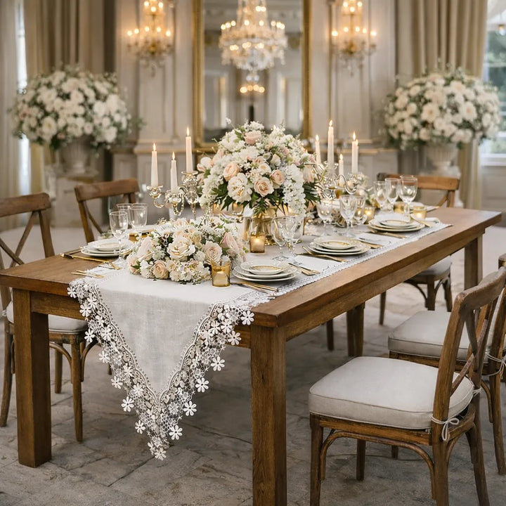 Chemin de Table Mariage Vintage