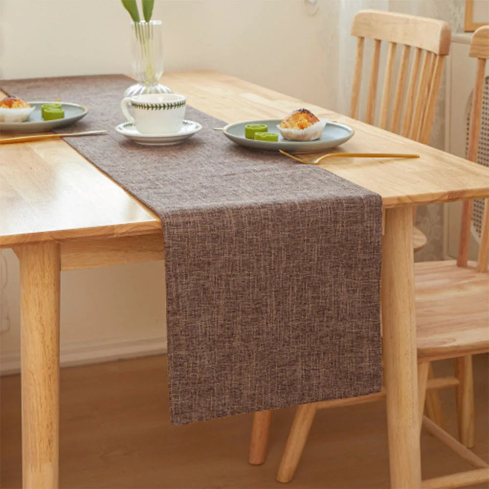 Chemin de Table Minimaliste en Lin Moderne