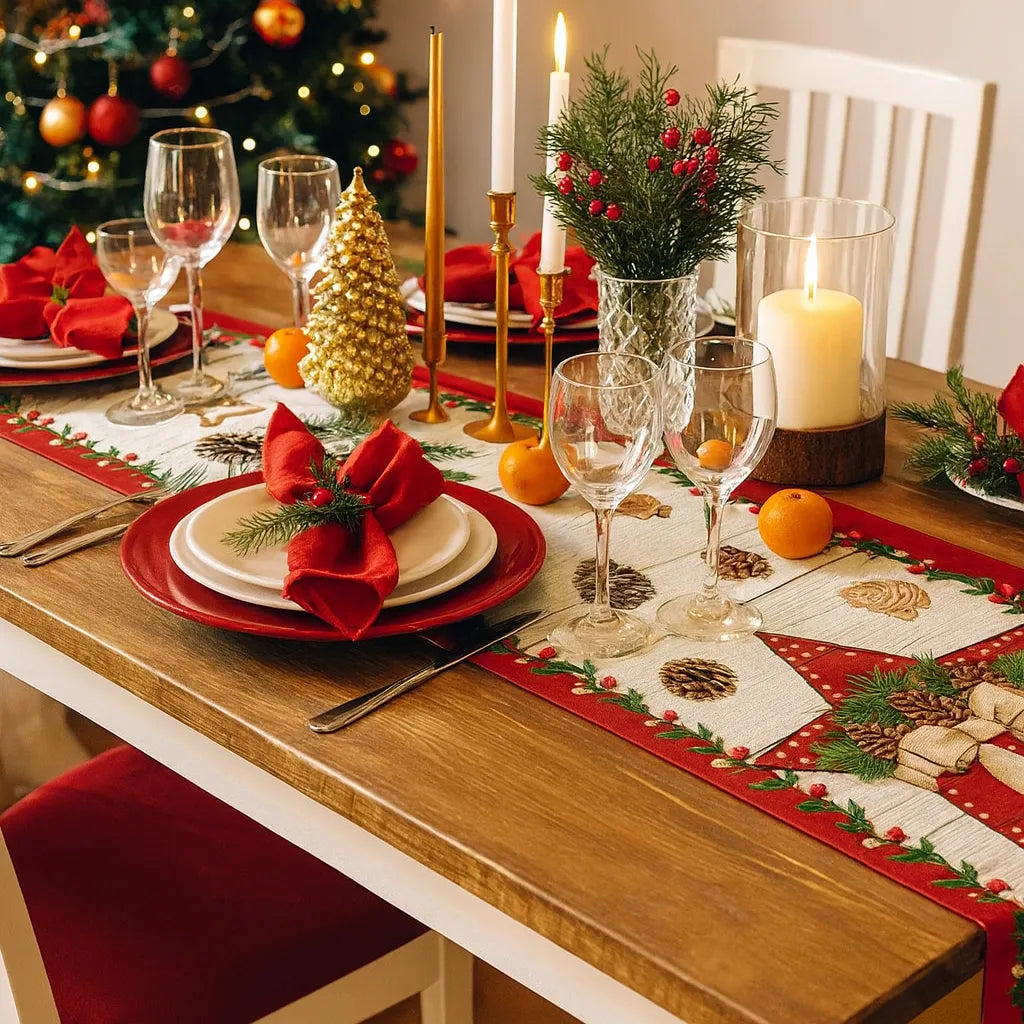 Chemin de Table Noël Etoile Elégant